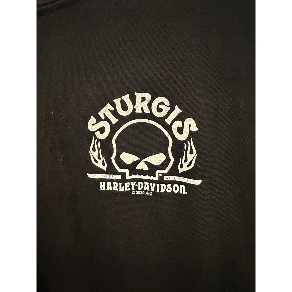 Harley-Davidson Sturgis South Dakota Skull Graphic T-Shirt Black Small 2022